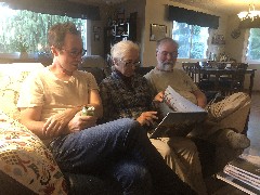 Ben Dorrough; Ruth Bennett McDougal Dorrough; Dan Dorrough; looking at Sarah s photo books; 2315 South 124th St Burien, wa 96168, WA